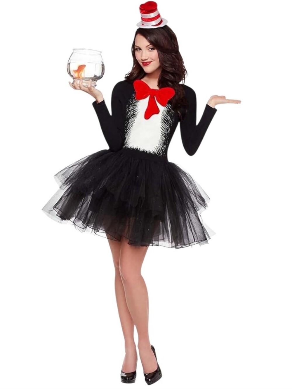 Halloween Dr Seuss Cat in the Hat Tutu Costume With Stockings Ribbon (XL) NIB